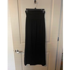 Mossimo High Waisted Black Cotton Maxi Skirt